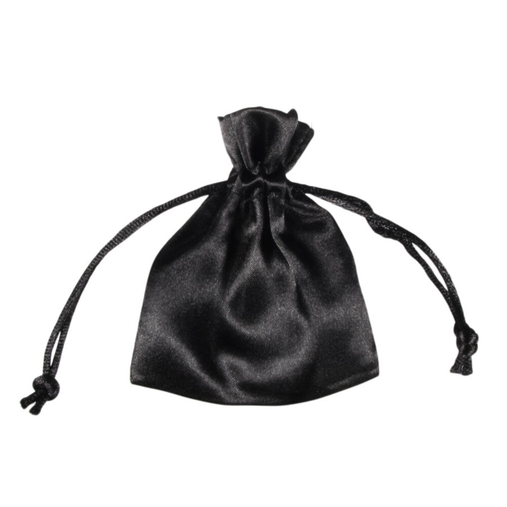 Buideltje satijn zwart