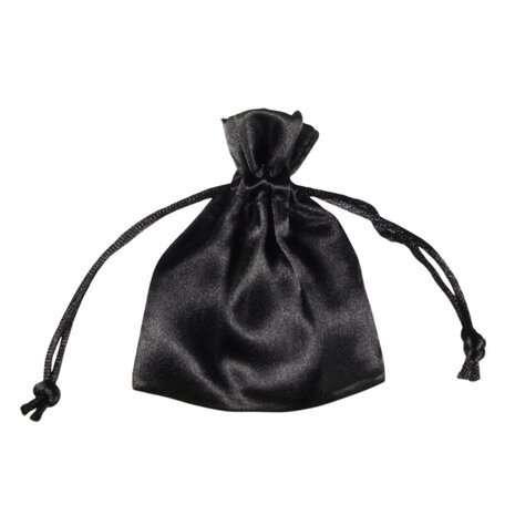 Buideltje satijn zwart