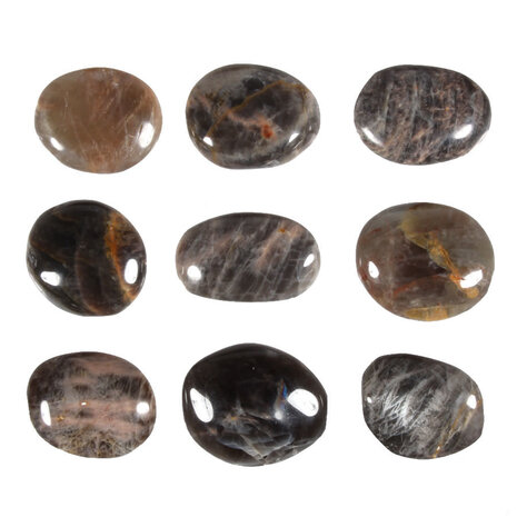 Maansteen (zwart) steen getrommeld 10 - 20 gram