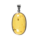 Zilveren hanger barnsteen | ovaal 3,3 x 2,1 cm Zilveren hanger barnsteen | ovaal 3,3 x 2,1 cm