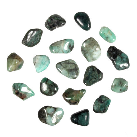 Smaragd steen getrommeld 2 - 5 gram