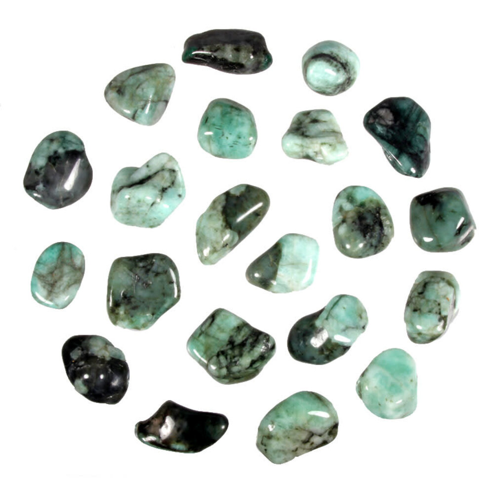 Smaragd steen getrommeld 5 - 10 gram