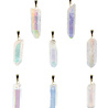Angel aura kwarts hanger kristal met 14k gouden oogje Angel aura kwarts hanger kristal met 14k gouden oogje