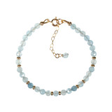 Aquamarijn gold filled armband | 4 mm facet Aquamarijn gold filled armband | 4 mm facet