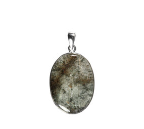 Zilveren hanger sjamaankwarts | ovaal 3 x 2,1 cm Zilveren hanger sjamaankwarts | ovaal 3 x 2,1 cm