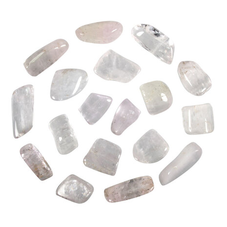 Kunziet steen getrommeld 7 - 10 gram Kunziet steen getrommeld 7 - 10 gram