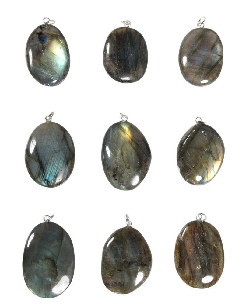 Labradoriet hanger A-kwaliteit met zilveren oogje Labradoriet hanger A-kwaliteit met zilveren oogje