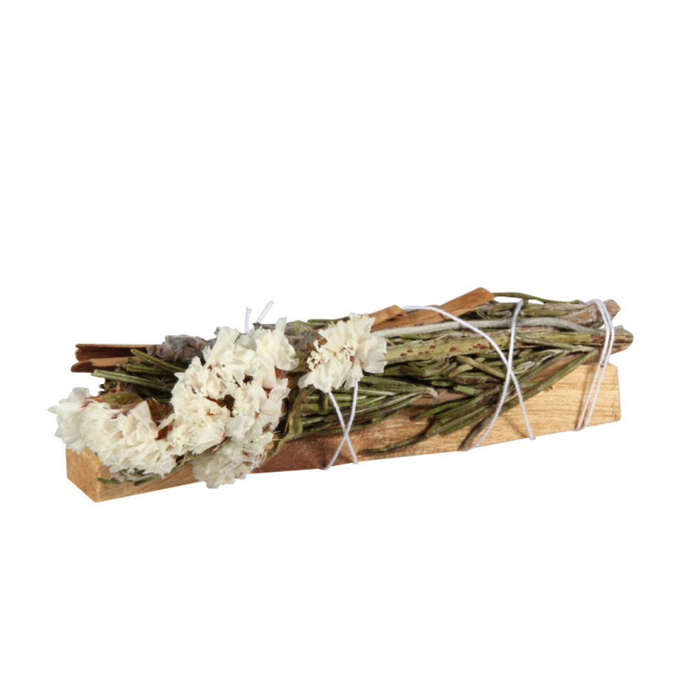 Palo santo met bloemen & kruiden smudge stick 10 cm Palo santo met bloemen & kruiden smudge stick 10 cm