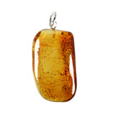 Barnsteen hanger 2 - 3 gram met zilveren oogje Barnsteen hanger 2 - 3 gram met zilveren oogje