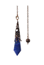 Lapis lazuli pendel facet bewerkte houder XL
