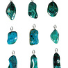 Chrysocolla hanger met zilveren oogje Chrysocolla hanger met zilveren oogje