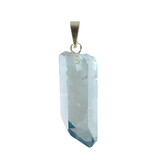 Aqua aura hanger kristal met 14k gouden oogje Aqua aura hanger kristal met 14k gouden oogje