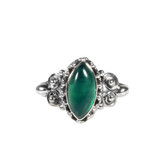 Zilveren ring onyx (groen) maat 16 | markies spiralen Zilveren ring onyx (groen) maat 16 | markies spiralen