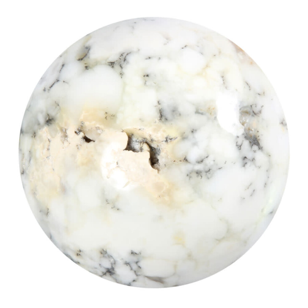 Merliniet bol met opaal kristallen 78 mm | 594 gram Merliniet bol met opaal kristallen 78 mm | 594 gram