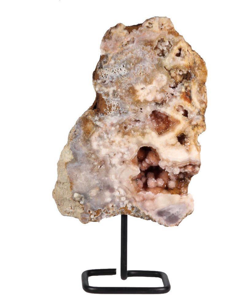 Amethist (roze) op standaard 25 x 18 x 4,5 cm | 2590 gram Amethist (roze) op standaard 25 x 18 x 4,5 cm | 2590 gram