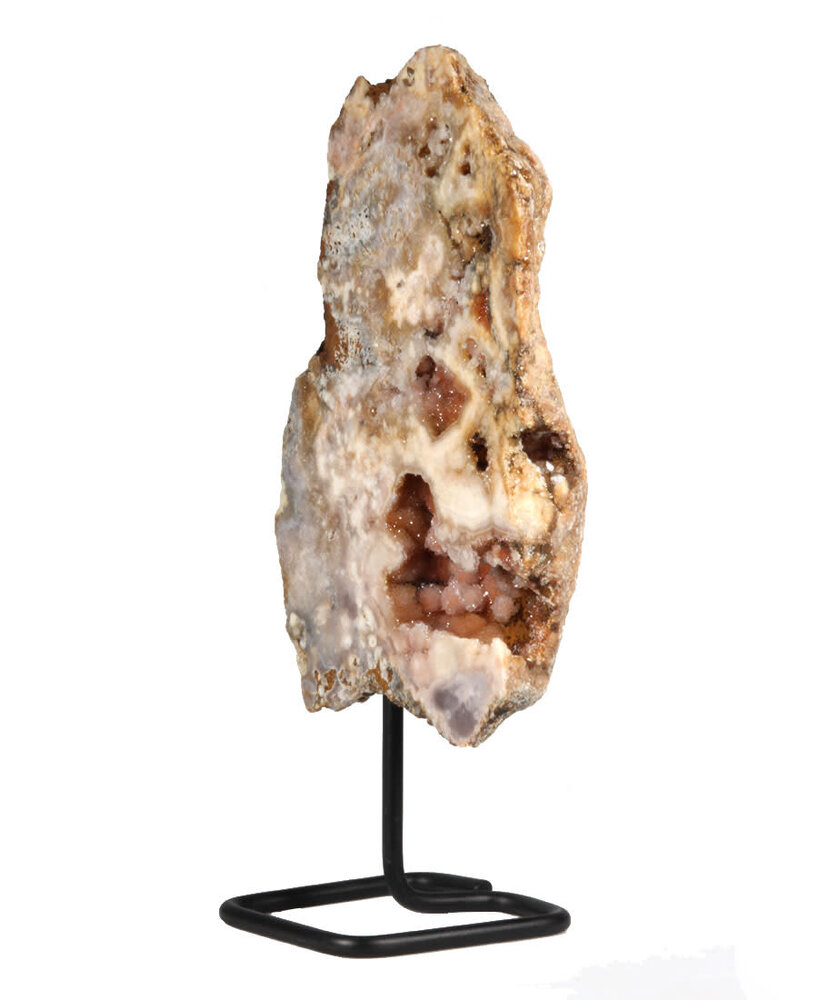 Amethist (roze) op standaard 25 x 18 x 4,5 cm | 2590 gram Amethist (roze) op standaard 25 x 18 x 4,5 cm | 2590 gram