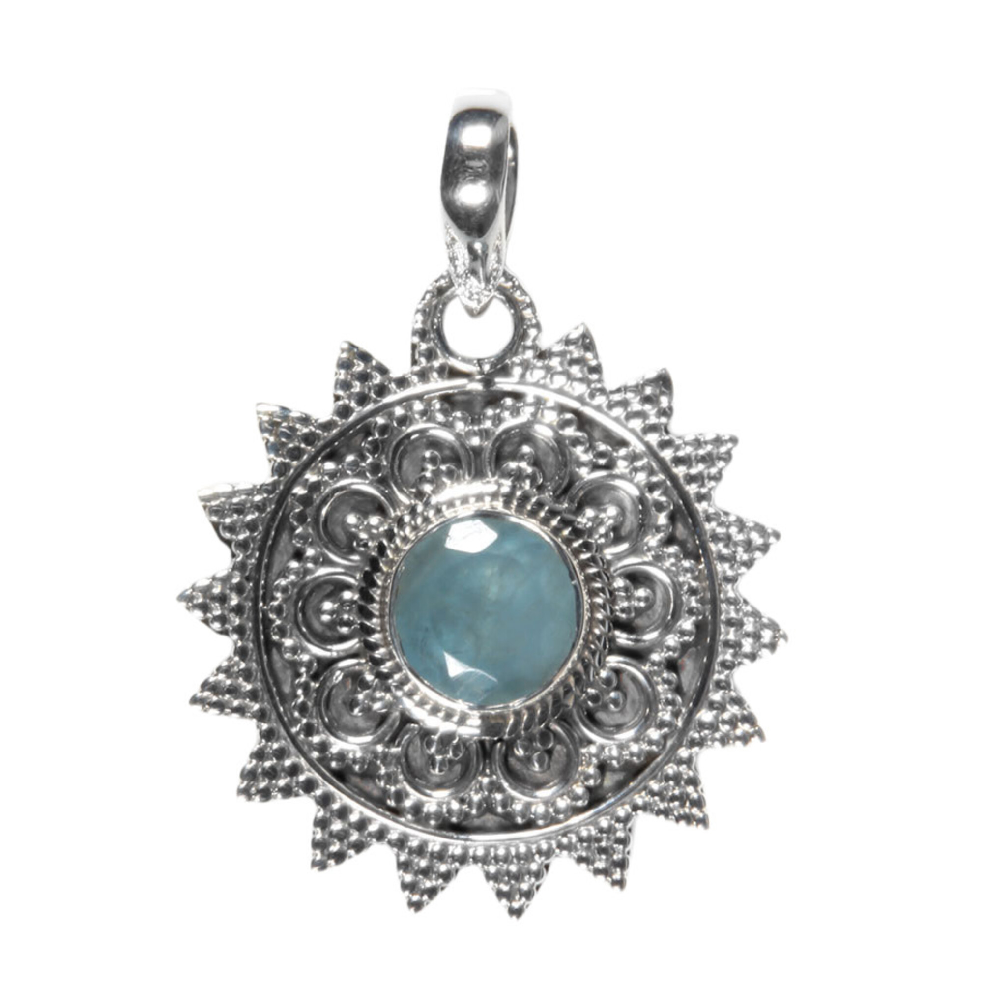 Gouden hanger met een Santa Maria-aquamarijn (AMAYANI)-2227CW