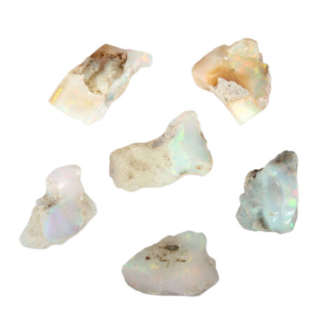 Opaal (edel) ruw 2 - 3 gram Opaal (edel) ruw 2 - 3 gram