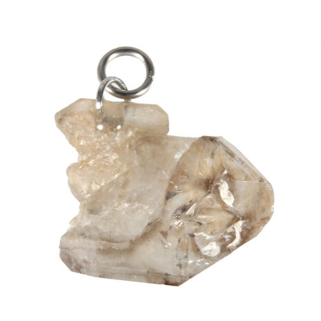 Rookkwarts alligator (elestiaal) hanger kristal