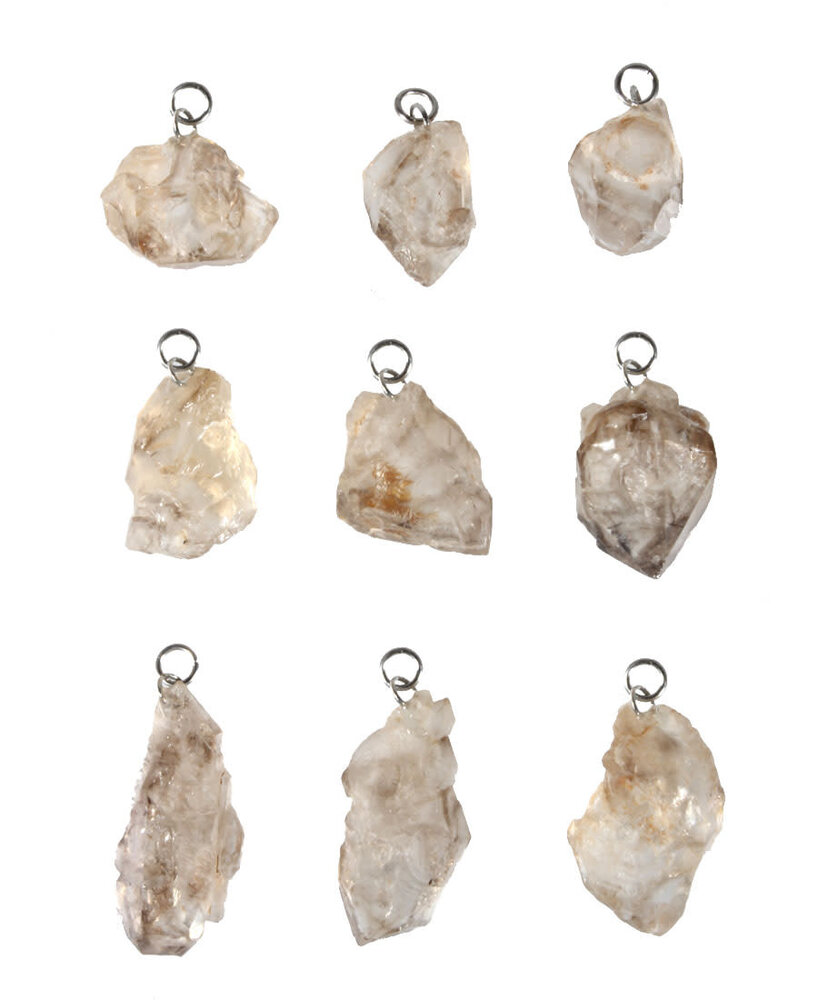 Rookkwarts alligator (elestiaal) hanger kristal