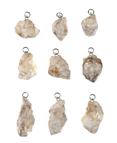 Rookkwarts alligator (elestiaal) hanger kristal