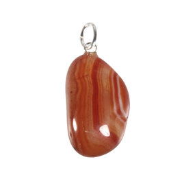 Sardonyx hanger met zilveren oogje Sardonyx hanger met zilveren oogje