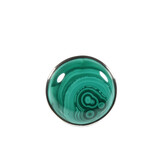 Zilveren ring malachiet maat 19  | rond 2,1 cm Zilveren ring malachiet maat 19  | rond 2,1 cm