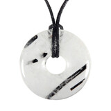 Toermalijnkwarts hanger donut 3 cm