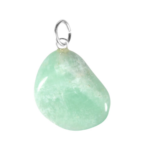 Maansteen (groen) hanger met zilveren oogje Maansteen (groen) hanger met zilveren oogje