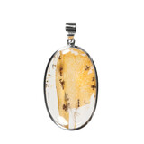 Zilveren hanger golden healer (limonietkwarts) | ovaal 3,8 x 2,4 cm