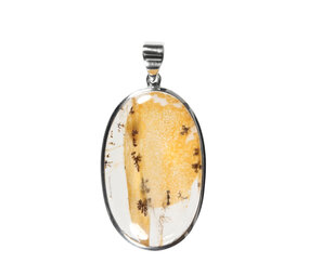 Zilveren hanger golden healer (limonietkwarts) | ovaal 3,8 x 2,4 cm Zilveren hanger golden healer (limonietkwarts) | ovaal 3,8 x 2,4 cm