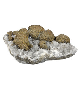 Bergkristal cluster met ruwe pyriet bollen 31 x 23 x 15 cm | 13940 gram