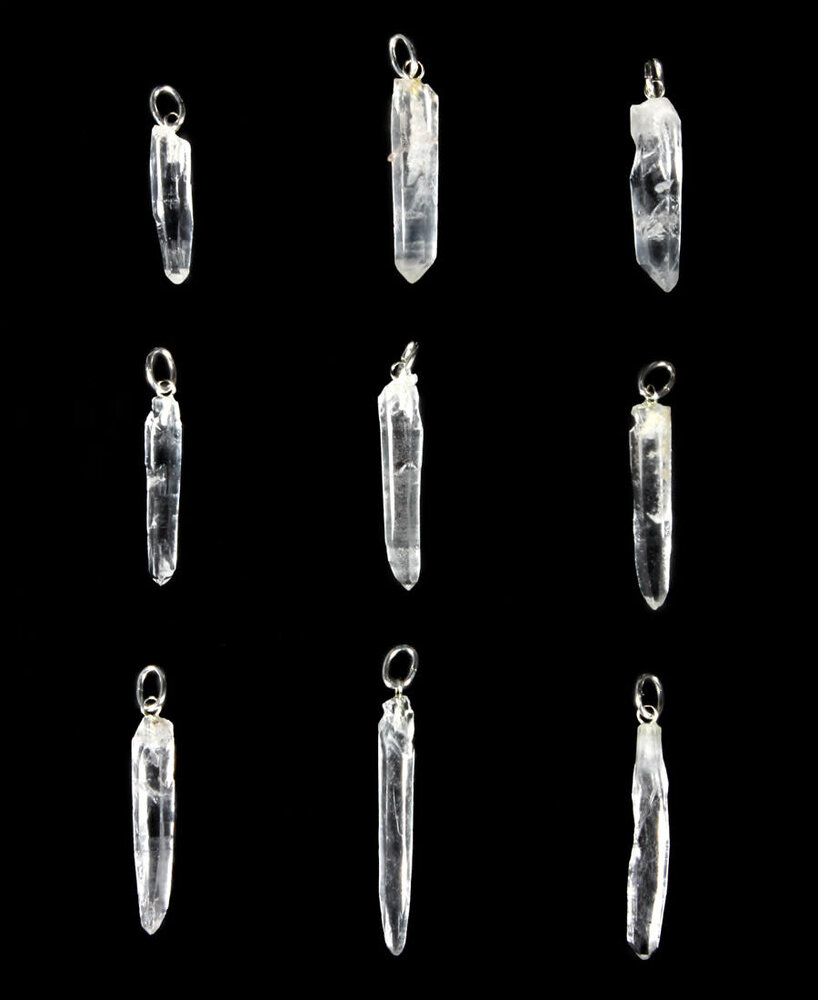 Laserkwarts hanger kristal met zilveren oogje Laserkwarts hanger kristal met zilveren oogje