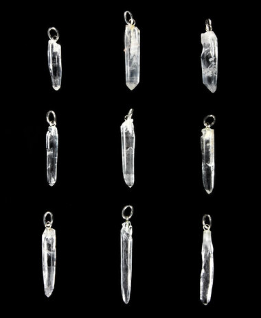 Laserkwarts hanger kristal met zilveren oogje Laserkwarts hanger kristal met zilveren oogje