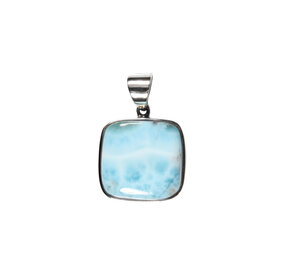 Zilveren hanger larimar | vierkant 1,8 x 1,9 cm Zilveren hanger larimar | vierkant 1,8 x 1,9 cm