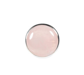 Zilveren ring rozenkwarts maat 18 1/2 | rond 2,1 cm Zilveren ring rozenkwarts maat 18 1/2 | rond 2,1 cm