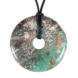 Chrysocolla hanger donut 4 cm