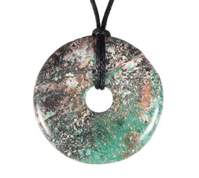 Chrysocolla hanger donut 4 cm