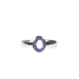 Zilveren ring tanzaniet maat 18 1/2 | ovaal facet 8 x 6 mm Zilveren ring tanzaniet maat 18 1/2 | ovaal facet 8 x 6 mm