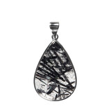 Zilveren hanger toermalijnkwarts | druppel 3,3 x 2,3 cm