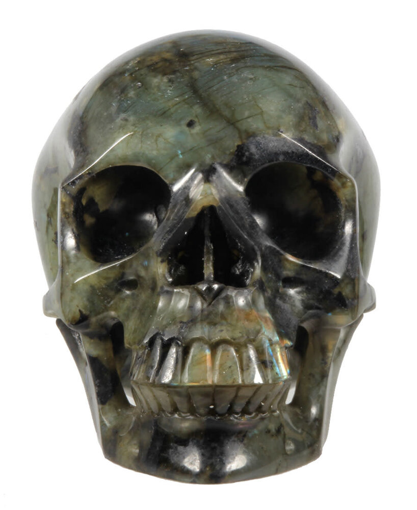 Labradoriet kristallen schedel 12 x 12,5 x 18 cm | 3437 gram Labradoriet kristallen schedel 12 x 12,5 x 18 cm | 3437 gram