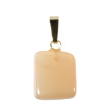 Maansteen (roze) hanger met 14k gouden oogje Maansteen (roze) hanger met 14k gouden oogje