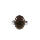 Zilveren ring opaal (zwart) maat 18 | ovaal 1,6 x 1,1 cm Zilveren ring opaal (zwart) maat 18 | ovaal 1,6 x 1,1 cm