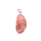 Rhodochrosiet hanger met zilveren oogje Rhodochrosiet hanger met zilveren oogje