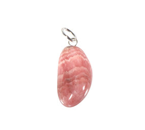 Rhodochrosiet hanger met zilveren oogje Rhodochrosiet hanger met zilveren oogje