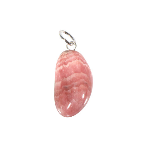 Rhodochrosiet hanger met zilveren oogje