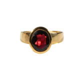 Gold filled ring granaat maat 19 | ovaal facet 10 x 8 mm Gold filled ring granaat maat 19 | ovaal facet 10 x 8 mm