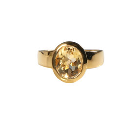 Gold filled ring citrien maat 18 | ovaal facet 10 x 8 mm Gold filled ring citrien maat 18 | ovaal facet 10 x 8 mm