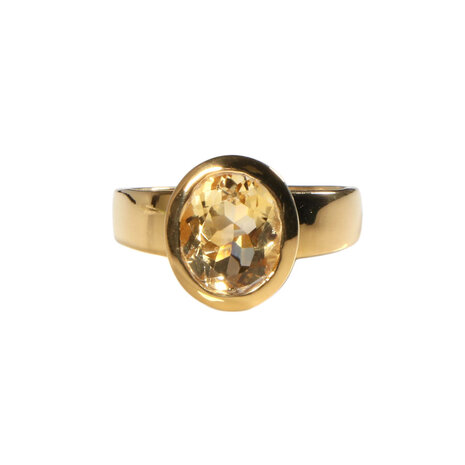 Gold filled ring citrien maat 18 | ovaal facet 10 x 8 mm Gold filled ring citrien maat 18 | ovaal facet 10 x 8 mm