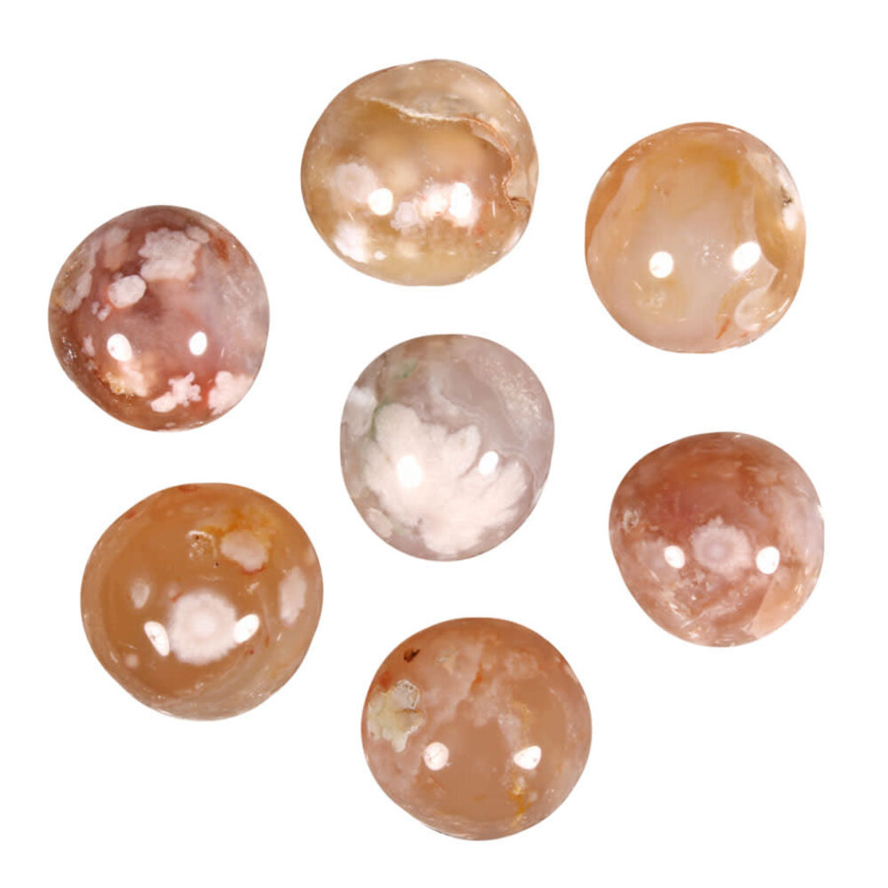 Agaat (bloem) steen getrommeld 30 - 45 gram